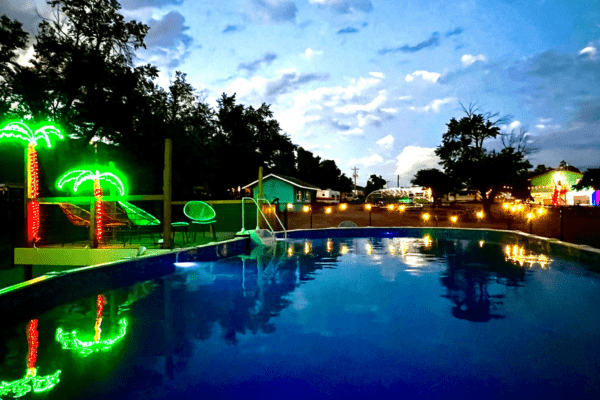 Starlite Vintage Resort Pool at Night